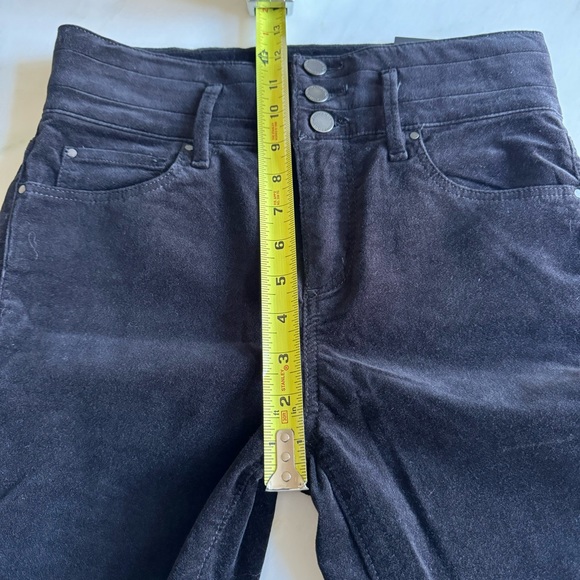 Ann Taylor High Rise 5-Pocket Velvet Pants Black Sz 2 - Picture 7 of 11